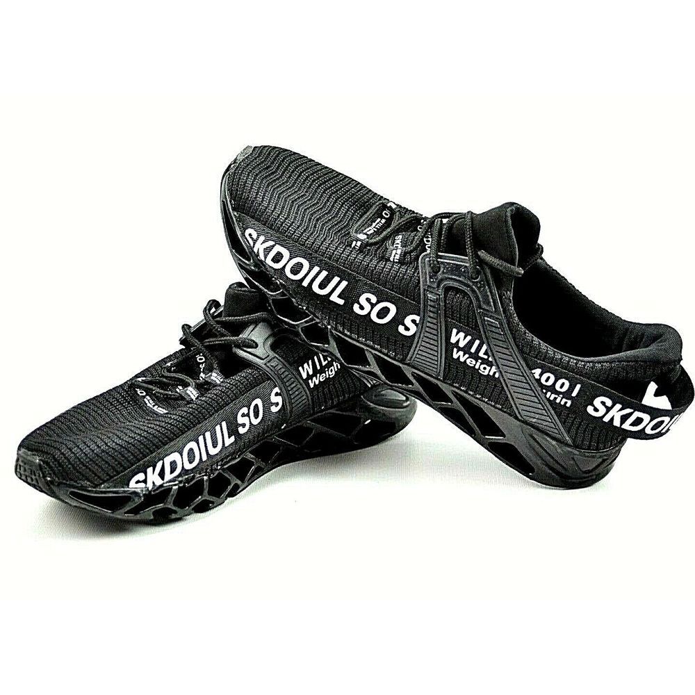 SKDOIUL‎ Sport Black Running Shoes Mesh Breathable Trail Runners Men's size 9.5